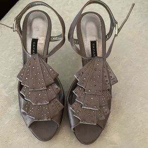 New dark silver heels